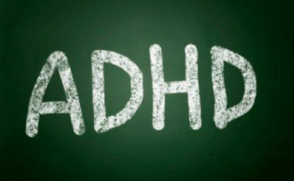 chalkboard that say ADHD